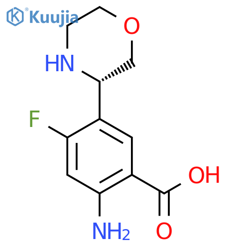 (S)-2-Amino-4-fluoro-5-morpholin-3-yl-benzoic acid structure