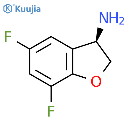 (3R)-5,7-Difluoro-2,3-dihydro-1-benzofuran-3-amine structure