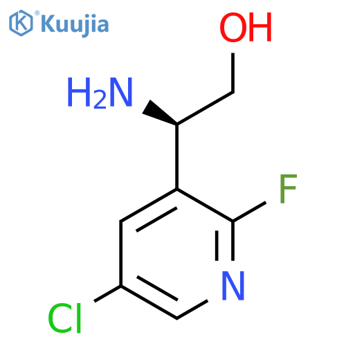 (2R)-2-amino-2-(5-chloro-2-fluoropyridin-3-yl)ethan-1-ol structure