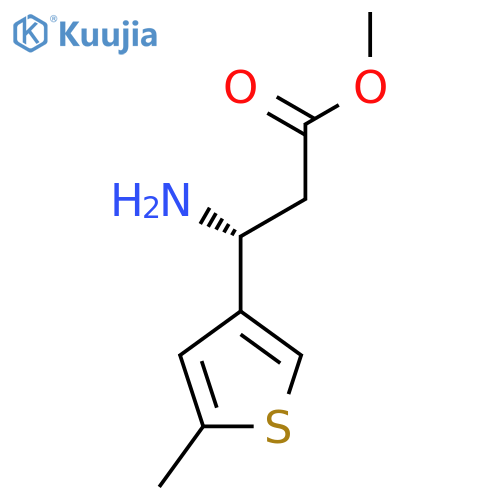 methyl (3R)-3-amino-3-(5-methylthiophen-3-yl)propanoate structure