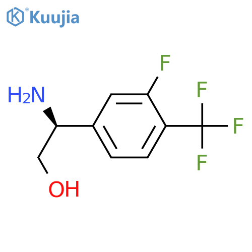 (2S)-2-amino-2-3-fluoro-4-(trifluoromethyl)phenylethan-1-ol structure