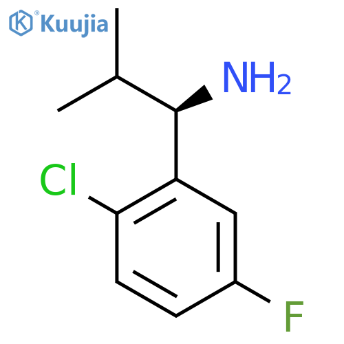 (R)-1-(2-CHLORO-5-FLUOROPHENYL)-2-METHYLPROPAN-1-AMINE structure