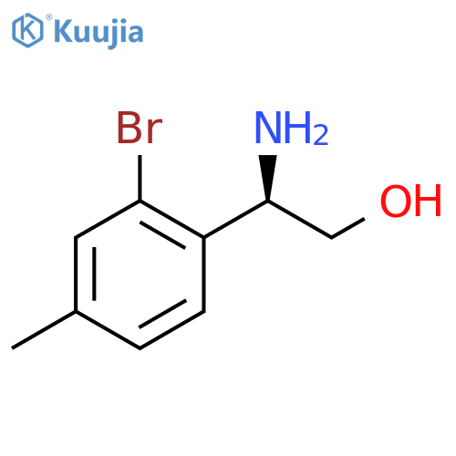 (2R)-2-amino-2-(2-bromo-4-methylphenyl)ethan-1-ol structure