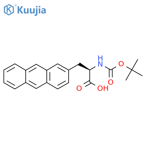 (2R)-3-(anthracen-2-yl)-2-{[(tert-butoxy)carbonyl]amino}propanoic acid structure