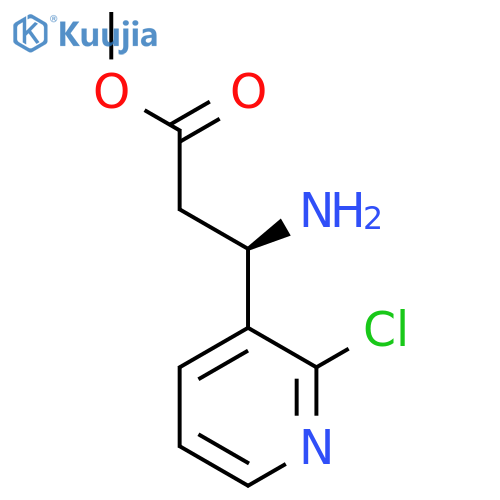 methyl (3R)-3-amino-3-(2-chloropyridin-3-yl)propanoate structure