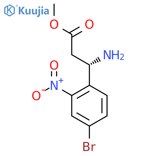 methyl (3S)-3-amino-3-(4-bromo-2-nitrophenyl)propanoate structure