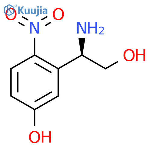 3-(1R)-1-amino-2-hydroxyethyl-4-nitrophenol structure
