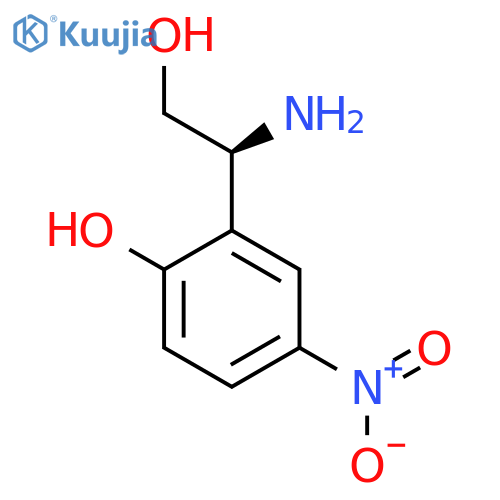 2-(1S)-1-amino-2-hydroxyethyl-4-nitrophenol structure