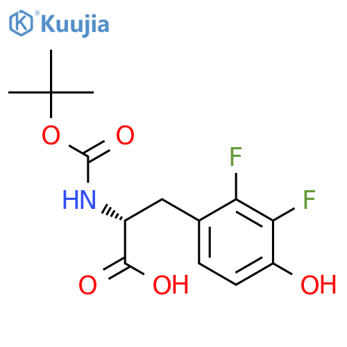 N-Boc-2,3-difluoro-D-tyrosine structure