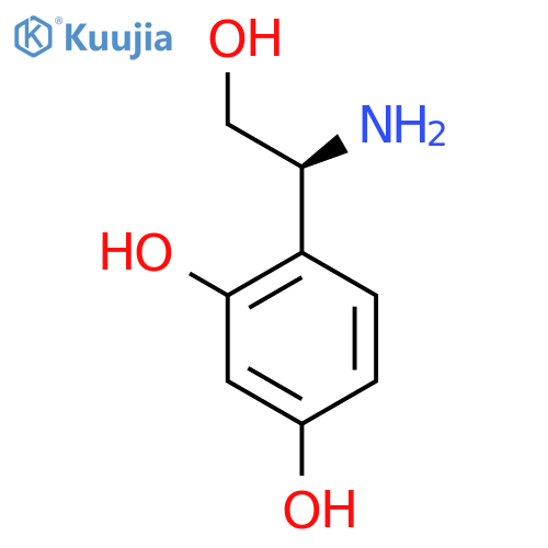 4-(1S)-1-amino-2-hydroxyethylbenzene-1,3-diol structure