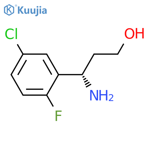 (3S)-3-AMINO-3-(5-CHLORO-2-FLUOROPHENYL)PROPAN-1-OL structure