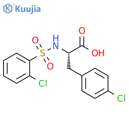 3-(4-Chlorophenyl)-2-{(2-chlorophenyl)sulfonylamino}propanoic acid structure