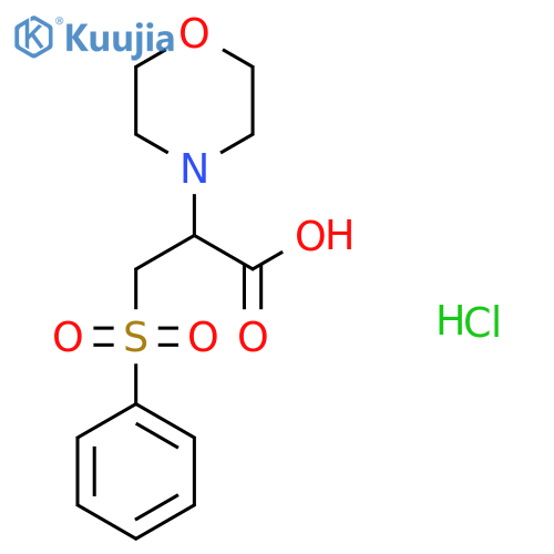 3-(Benzenesulfonyl)-2-(morpholin-4-yl)propanoic acid hydrochloride structure
