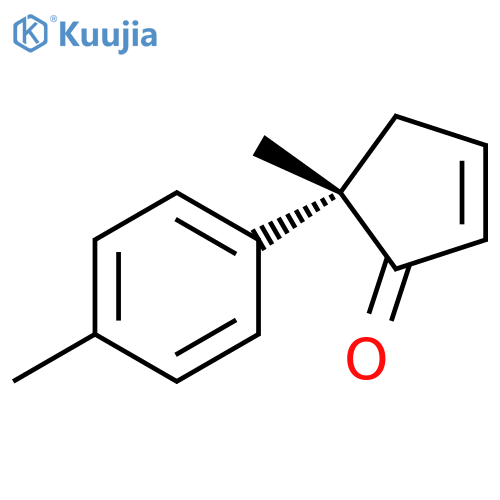 2-Cyclopenten-1-one, 5-methyl-5-(4-methylphenyl)-, (S)- structure