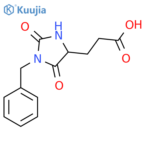 3-(1-Benzyl-2,5-dioxoimidazolidin-4-yl)propanoic acid structure