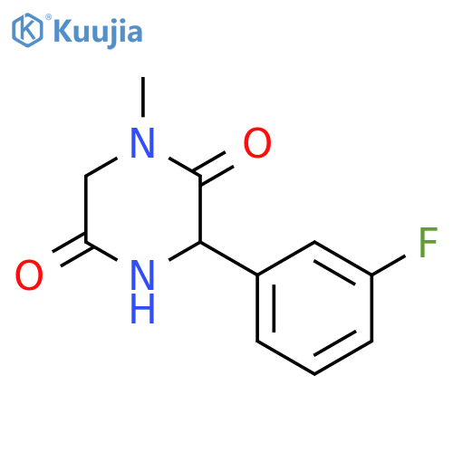 3-(3-FLUOROPHENYL)-1-METHYLPIPERAZINE-2,5-DIONE structure