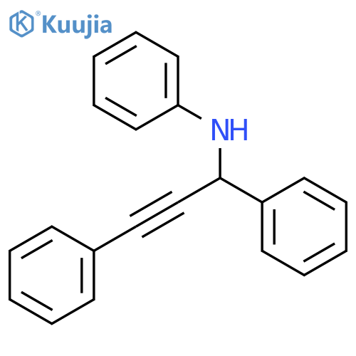 N-(1,3-diphenylprop-2-yn-1-yl)aniline structure