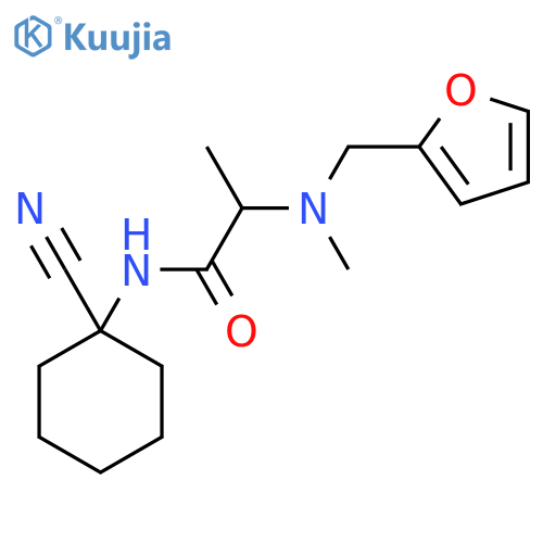 N-(1-cyanocyclohexyl)-2-{[(furan-2-yl)methyl](methyl)amino}propanamide structure