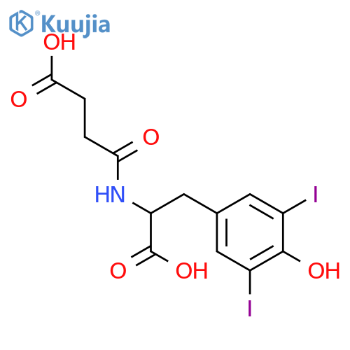 4-{[1-carboxy-2-(4-hydroxy-3,5-diiodophenyl)ethyl]amino}-4-oxobutanoic acid structure