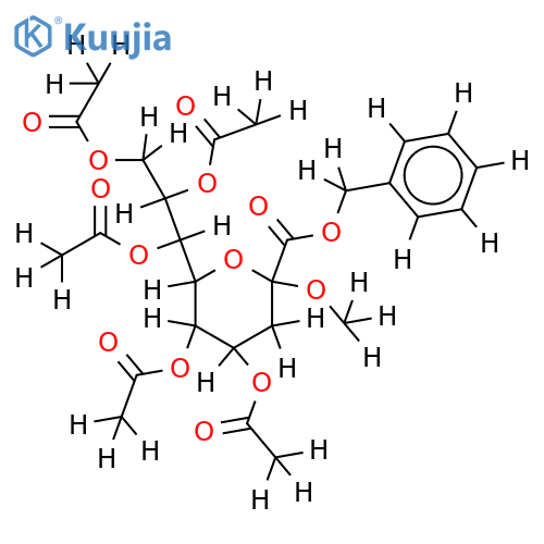 Me glycoside, 4, 5, 7, 8, 9-penta-Ac, benzyl ester-3-Deoxy-D-glycero-D-galacto-2-nonulosonic acid, 9CI structure