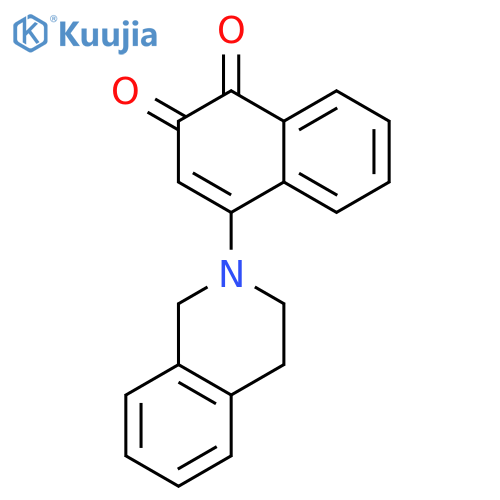 1,2-Naphthalenedione, 4-(3,4-dihydro-2(1H)-isoquinolinyl)- structure