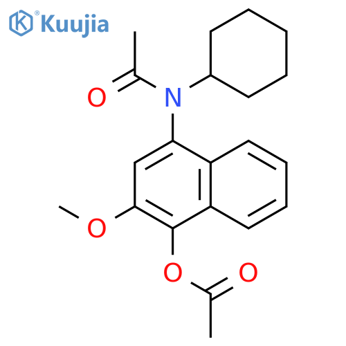Acetamide, N-[4-(acetyloxy)-3-methoxy-1-naphthalenyl]-N-cyclohexyl- structure