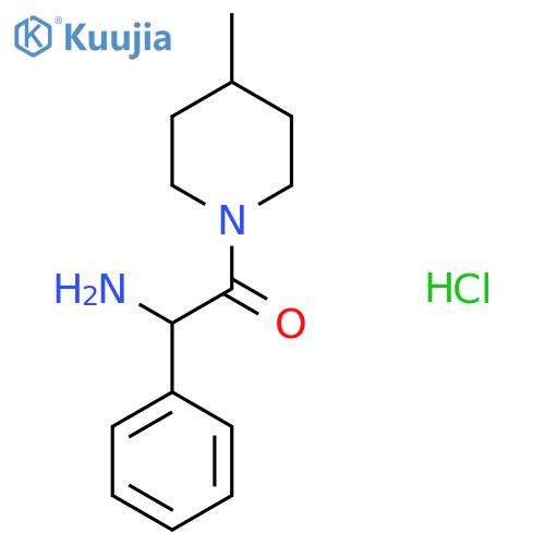 2-Amino-1-(4-methylpiperidin-1-yl)-2-phenylethan-1-one hydrochloride structure