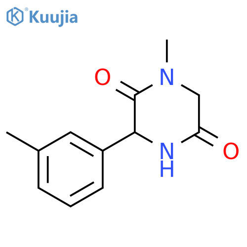 1-Methyl-3-(3-methylphenyl)piperazine-2,5-dione structure
