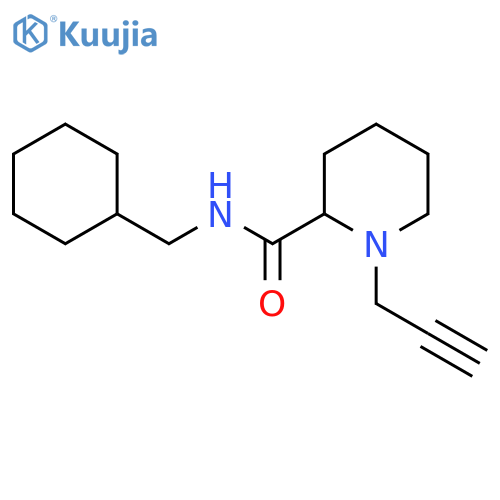 N-(cyclohexylmethyl)-1-(prop-2-yn-1-yl)piperidine-2-carboxamide structure