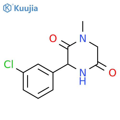 3-(3-Chlorophenyl)-1-methylpiperazine-2,5-dione structure