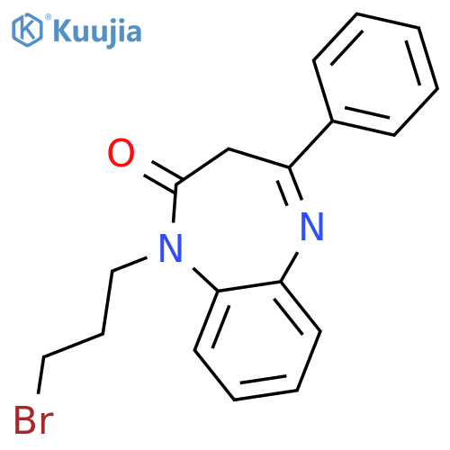 2H-1,5-BENZODIAZEPIN-2-ONE, 1-(3-BROMOPROPYL)-1,3-DIHYDRO-4-PHENYL- structure