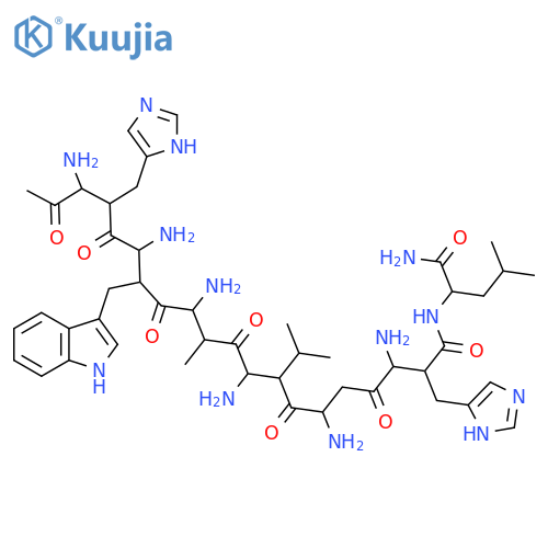 Ac-His-Trp-Ala-Val-Gly-His-Leu-NH2 structure