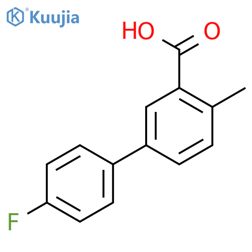 4'-Fluoro-4-methylbiphenyl-3-carboxylic acid structure