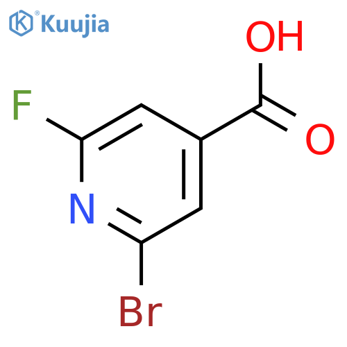 2-Bromo-6-fluoro-4-pyridinecarboxylic Acid structure