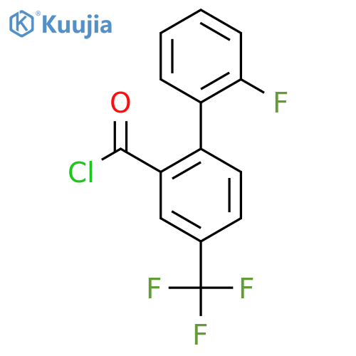2'-Fluoro-4-(trifluoromethyl)biphenyl-2-carbonyl chloride structure