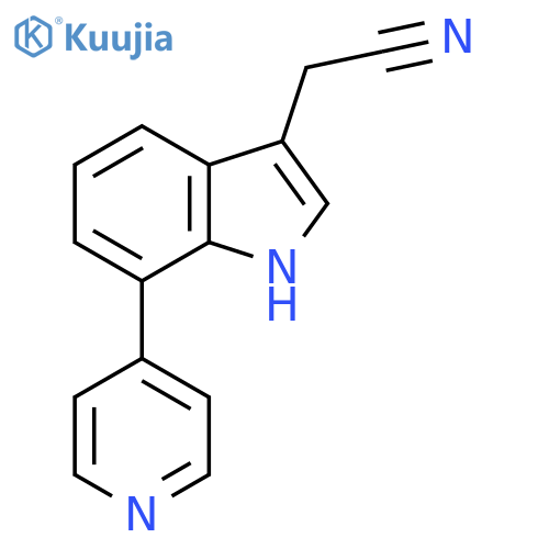 2-(7-(Pyridin-4-yl)-1H-indol-3-yl)acetonitrile structure