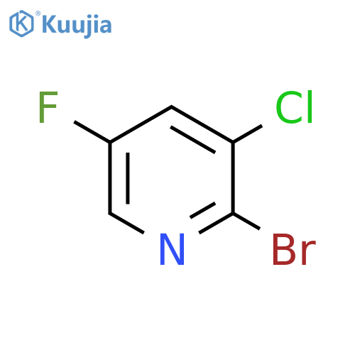 2-bromo-3-chloro-5-fluoro-pyridine structure