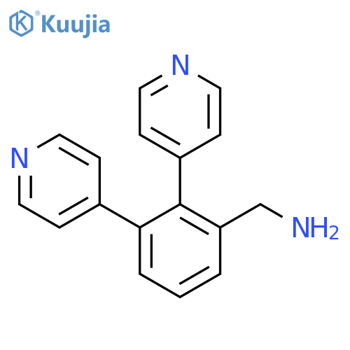 (2,3-Di(pyridin-4-yl)phenyl)methanamine structure