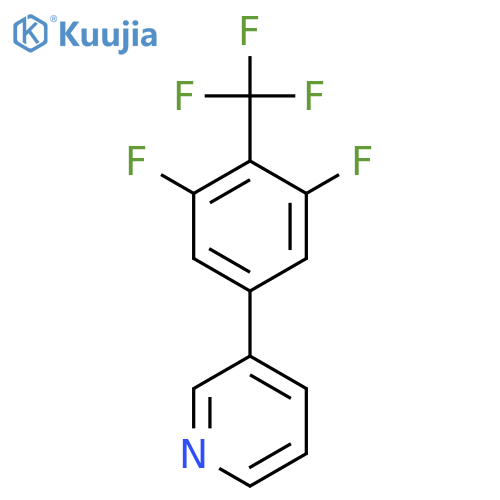 3-(3,5-Difluoro-4-(trifluoromethyl)phenyl)pyridine structure