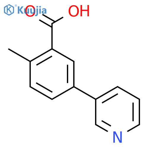2-Methyl-5-(pyridin-3-yl)benzoic acid structure