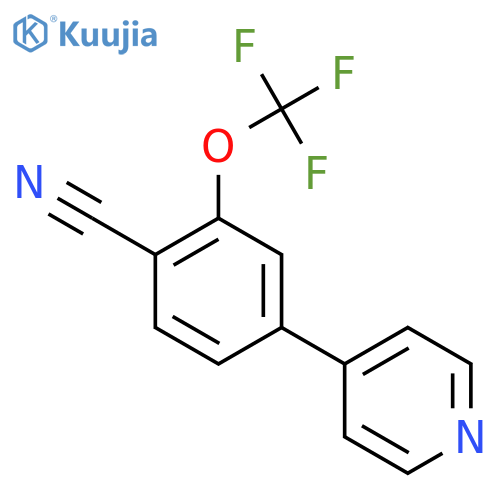 4-(Pyridin-4-yl)-2-(trifluoromethoxy)benzonitrile structure