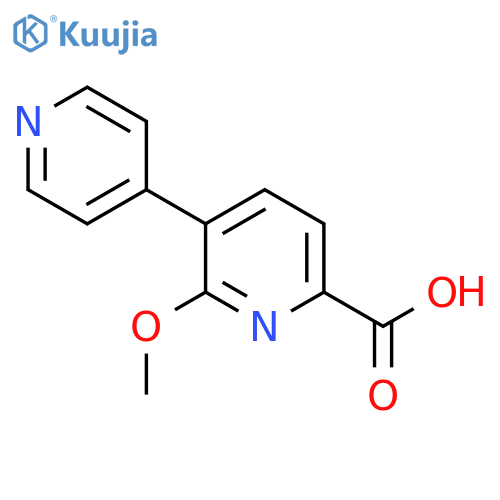 6-Methoxy-5-(pyridin-4-yl)picolinic acid structure