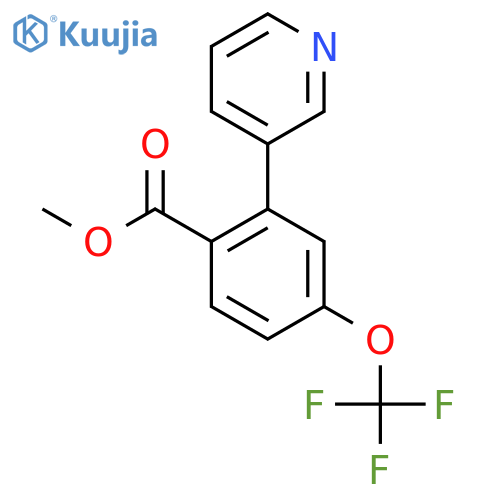 Methyl 2-(pyridin-3-yl)-4-(trifluoromethoxy)benzoate structure