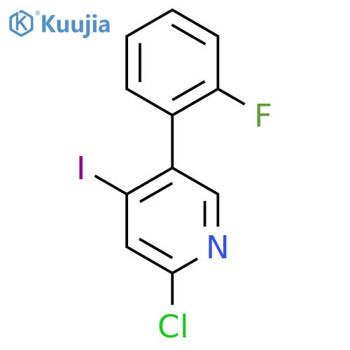 2-Chloro-5-(2-fluorophenyl)-4-iodopyridine structure