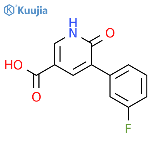 5-(3-fluorophenyl)-6-oxo-1H-pyridine-3-carboxylic acid structure