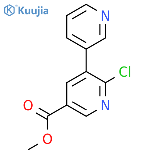 Methyl 6-chloro-5-(pyridin-3-yl)nicotinate structure