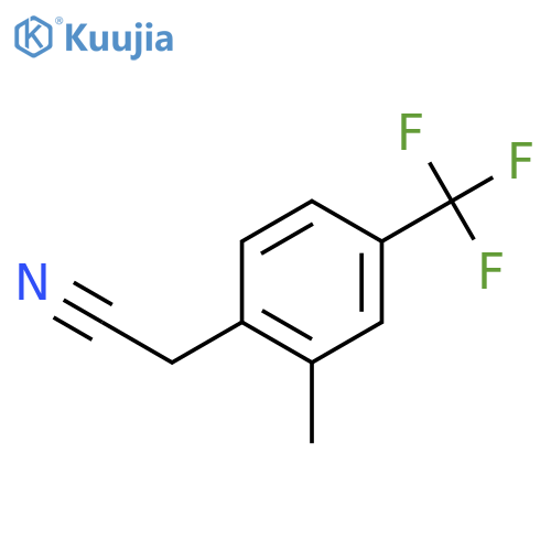 2-2-methyl-4-(trifluoromethyl)phenylacetonitrile structure
