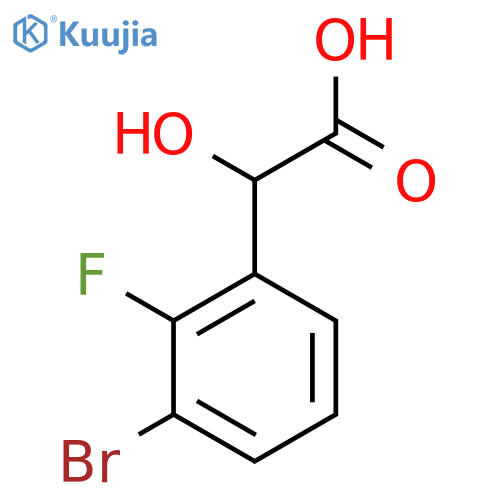 2-(3-Bromo-2-fluorophenyl)-2-hydroxyacetic acid structure
