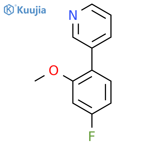 3-(4-Fluoro-2-methoxyphenyl)pyridine structure