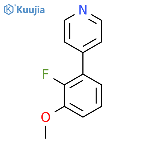 4-(2-Fluoro-3-methoxyphenyl)pyridine structure